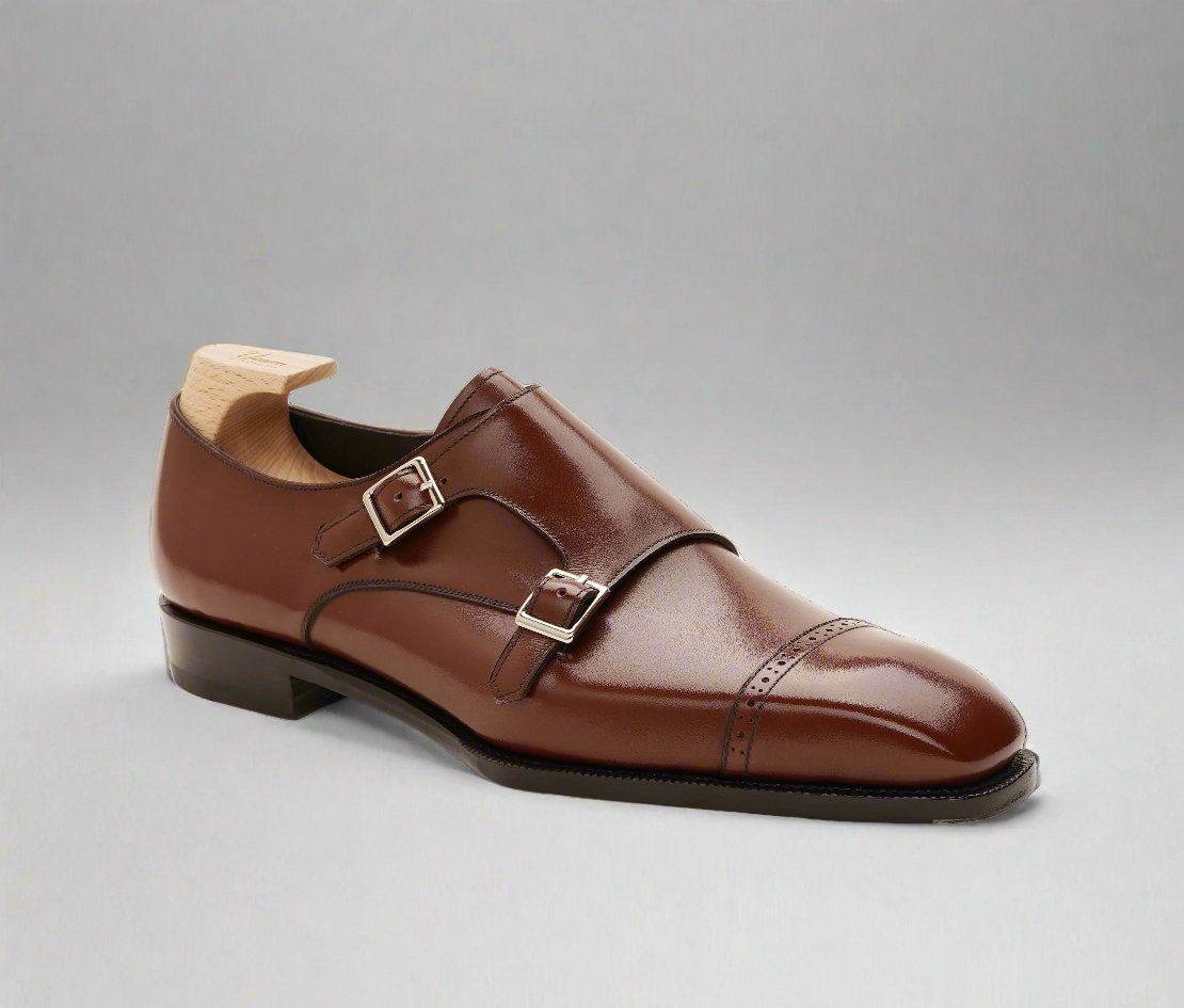Vellano Carrick Brown Monk Strap Shoes