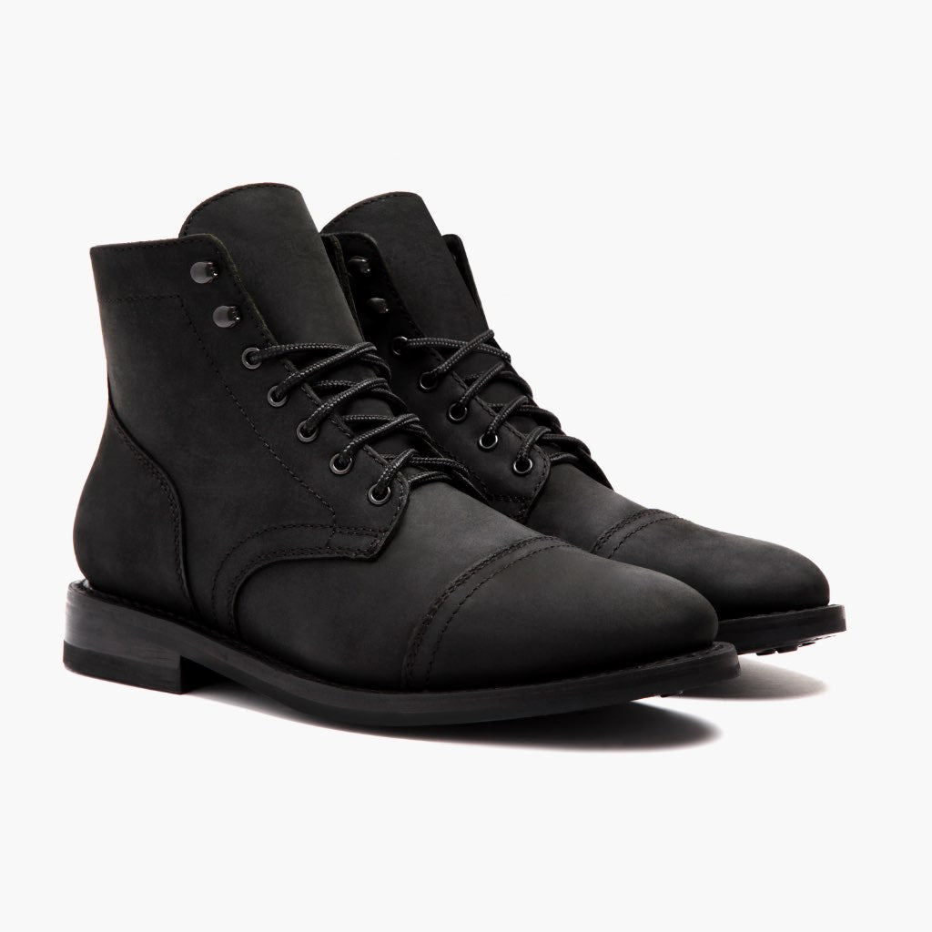 Vellano Frontier Goodyear Welt Lace-Up Leather Boot – Black Matte