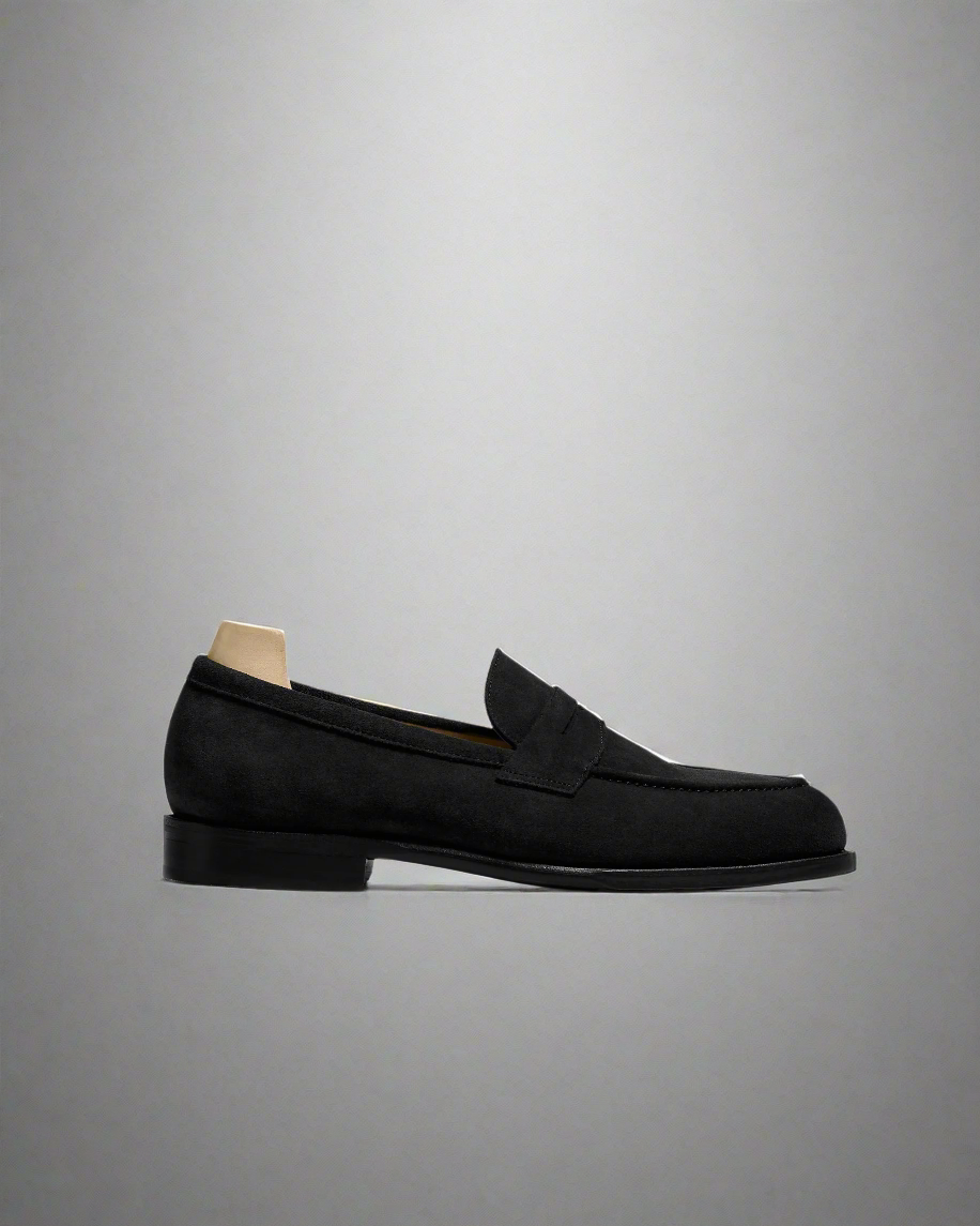 Vellano Stenhammar Black Suede Loafers