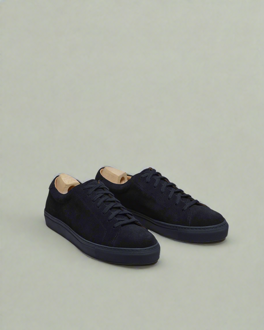 Vellano Oaxen Monochrome Navy Suede Sneakers