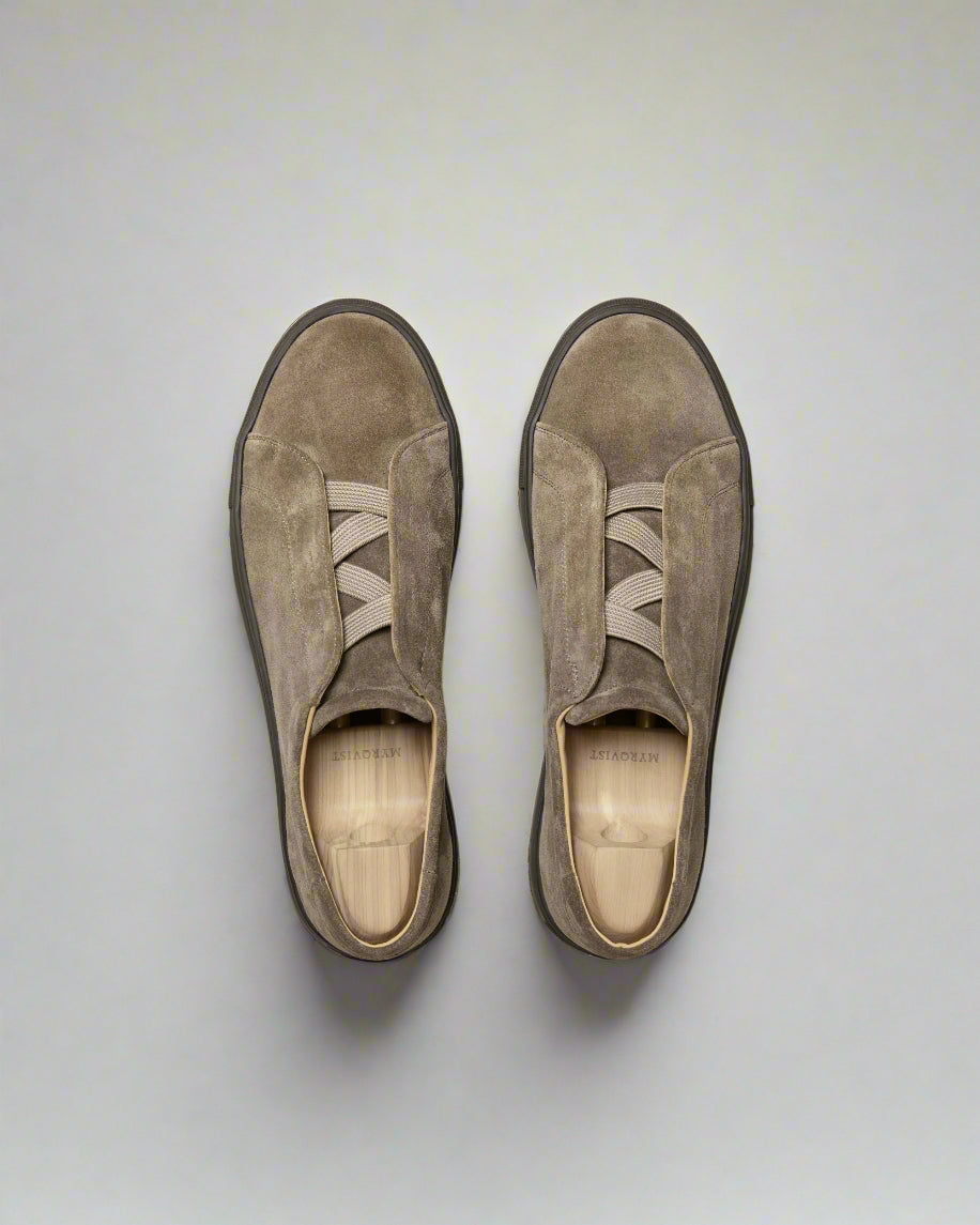 Vellano Alno Dark Taupe Suede Sneakers