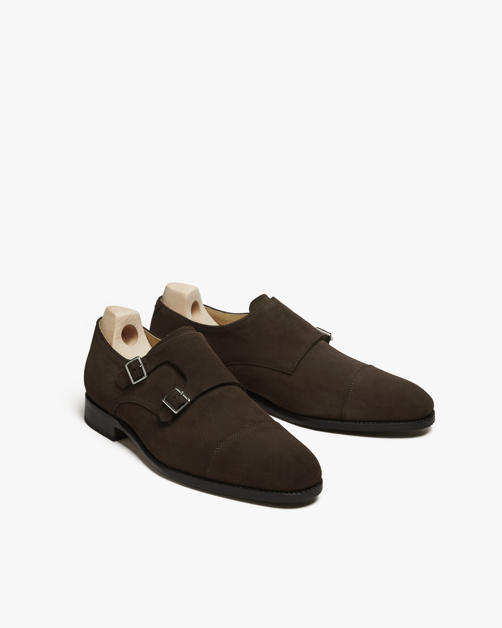 Vellano Alsten Dark Brown Suede Monkstraps