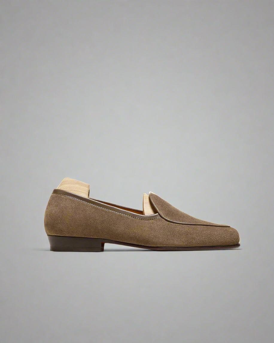 Vellano Angby Walker Taupe Suede Loafers