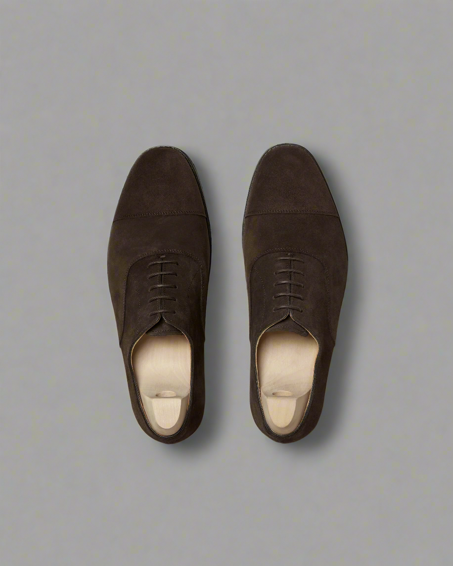 Vellano Appelviken Dark Brown Suede Oxfords