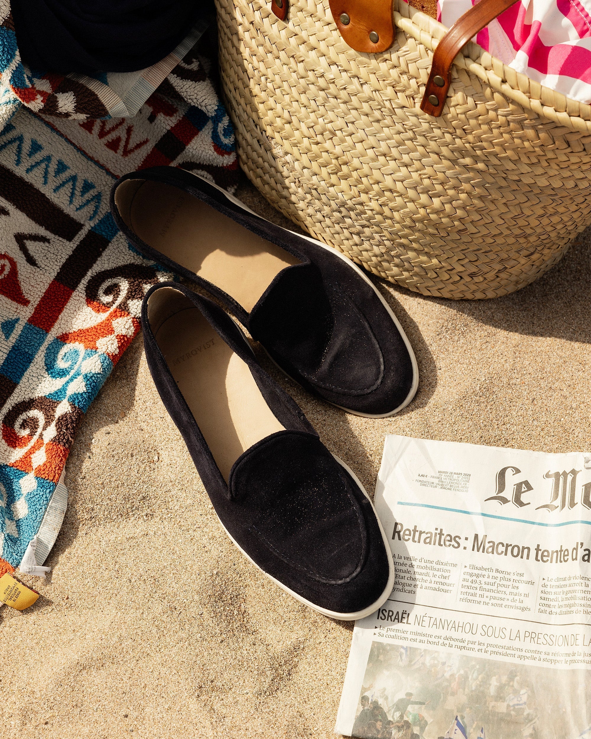 Vellano Branno Navy Suede Summer Loafers