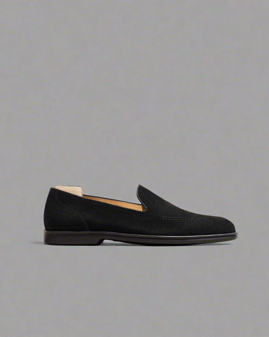 Vellano Branno Black Suede Summer Loafers