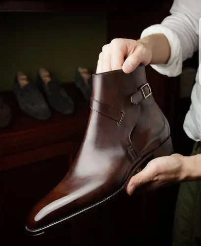 Brown Leather Alvor Slip On Jodhpur Boots