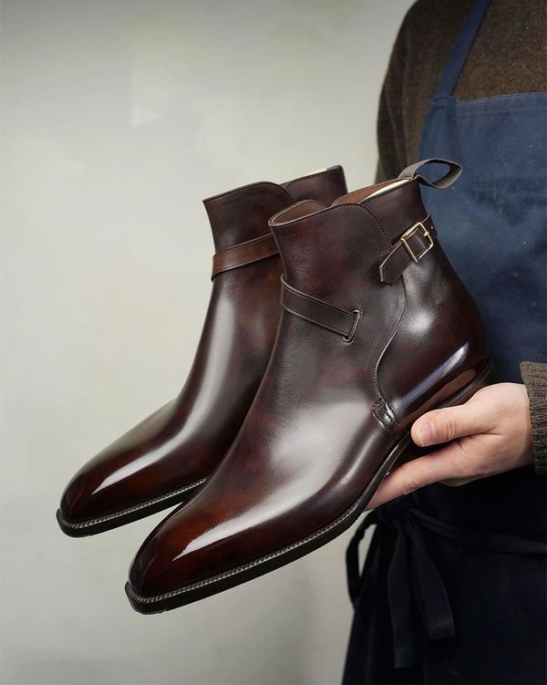 Brown Leather Alvor Slip On Jodhpur Boots