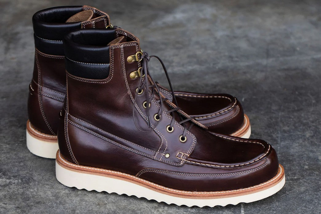 Vellano Natalia Brown Leather Derby Hiking Boots