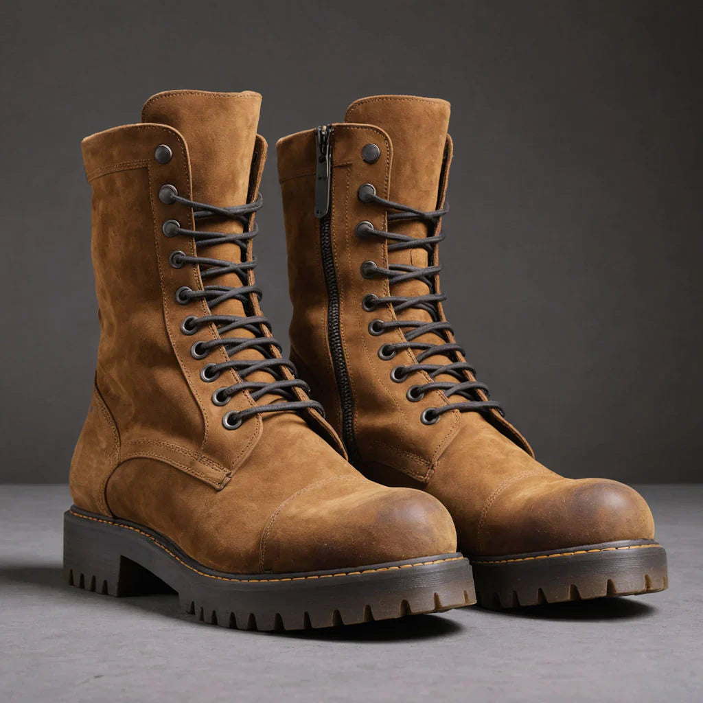 Vellano Oriella Brown Suede Derby Boots