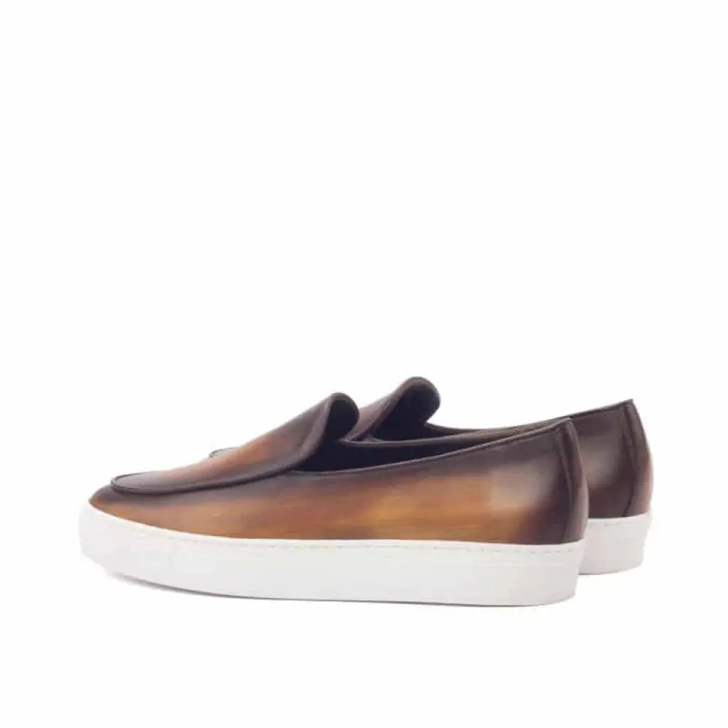 Vellano Martin Cognac Wood Texture Belgian Sneaker