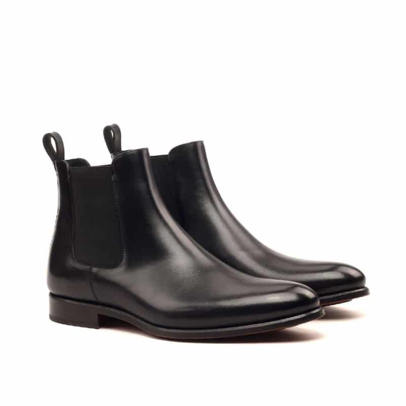 Vellano Black Crust Leather Chelsea Boot