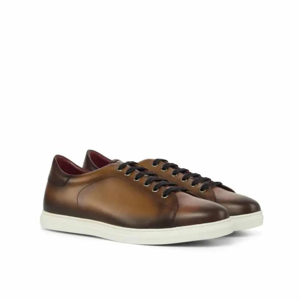 Vellano Alexander Cognac Handpainted Low Top Sneaker