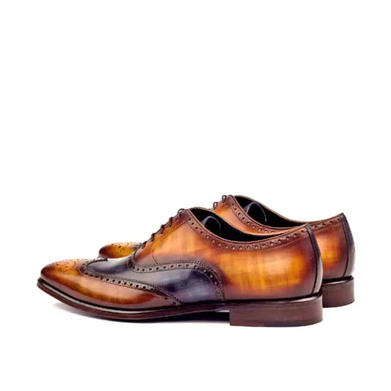 Vellano Coffee Tan Full Brogue Dress Shoe
