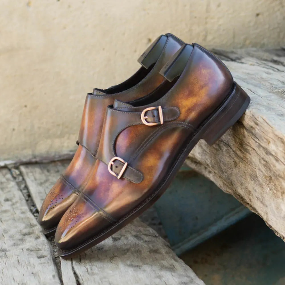 Vellano Cognac Earth Textured Double Monk