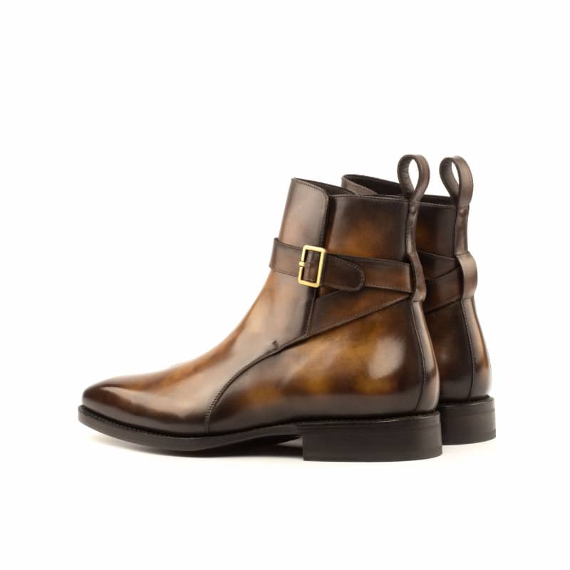 Vellano Cognac Marble Leather Jodhpuri Boot