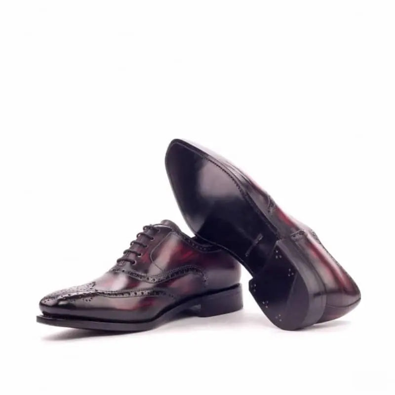 Vellano Burgundy Black Two Tone Brogue Shoe