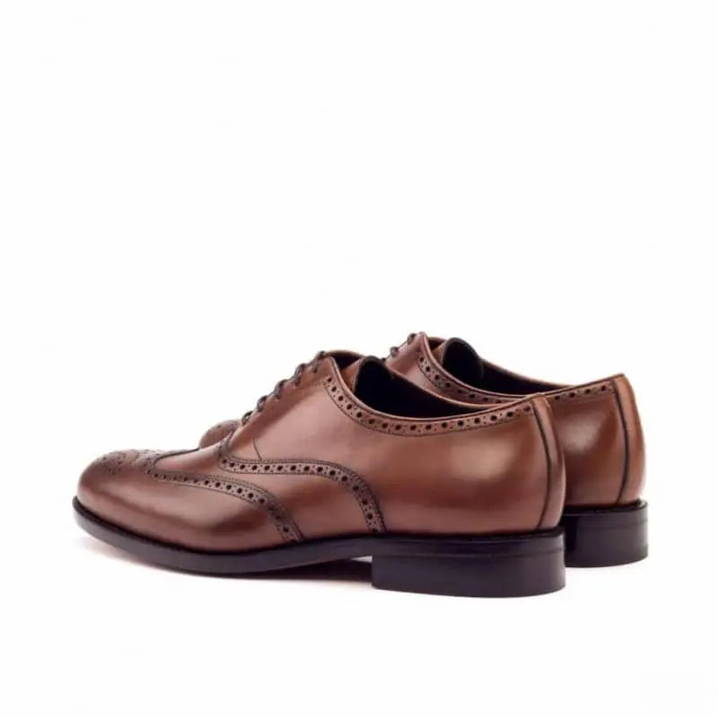 Vellano Tan Round Toe Dress Brogue Shoe
