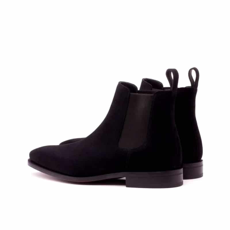 Vellano Black Suede Leather Chelsea Boot