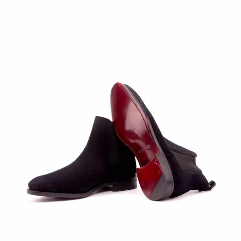 Vellano Black Suede Leather Chelsea Boot
