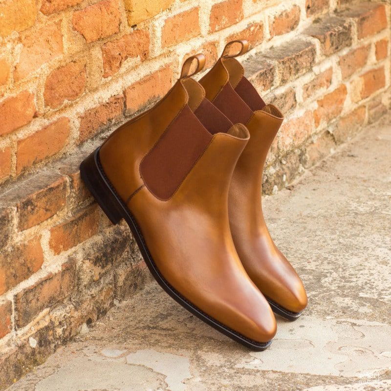 Vellano Tan Luxury Leather Chelsea Boot
