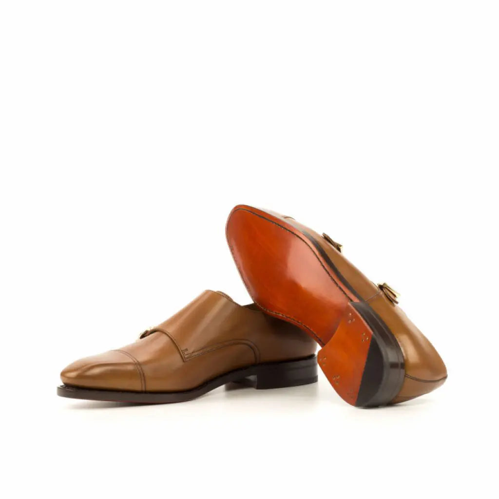 Vellano Adam Tan Monk Strap Shoe