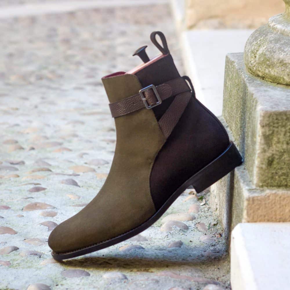 Vellano Olive Brown Suede Jodhpuri Boot