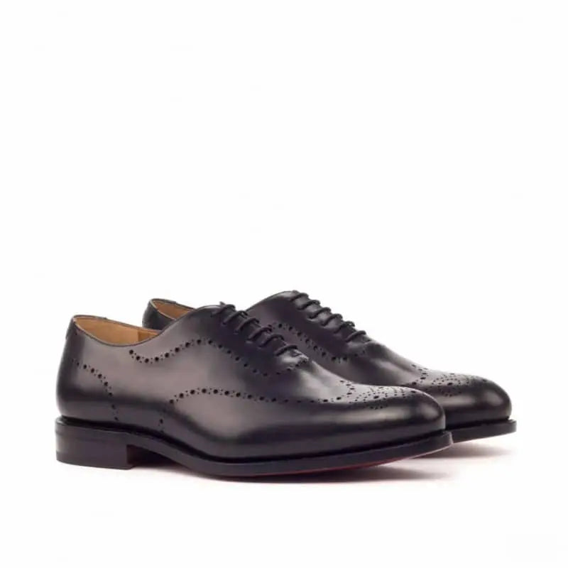 Vellano Royal Black Brogue Wholecut Derby Shoe