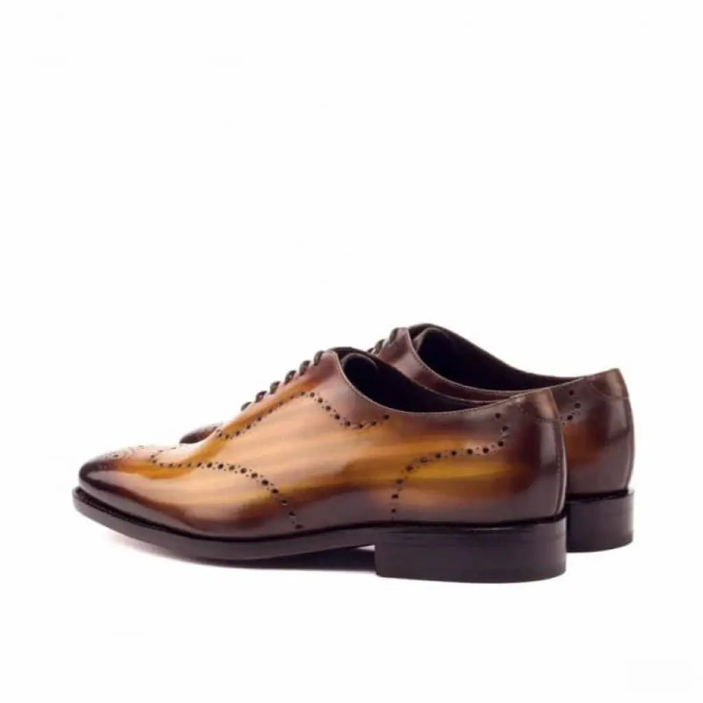 Vellano Cognac Tmorro Brogue Wholecut Shoe