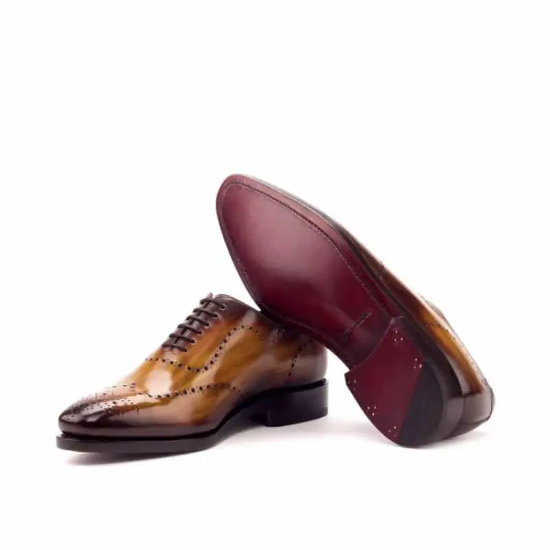 Vellano Cognac Tmorro Brogue Wholecut Shoe