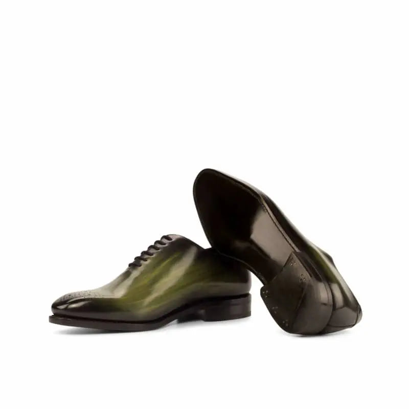 Vellano Premium Greenish Wood Black Wholecut Derby