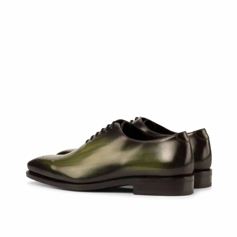 Vellano Premium Greenish Wood Black Wholecut Derby