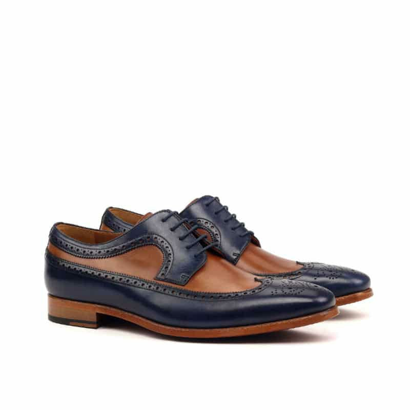 Vellano Longwing Brogue Shoe – Royal Black Tan