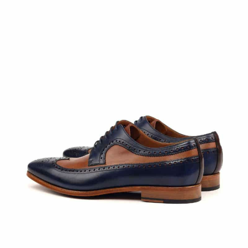 Vellano Longwing Brogue Shoe – Royal Black Tan