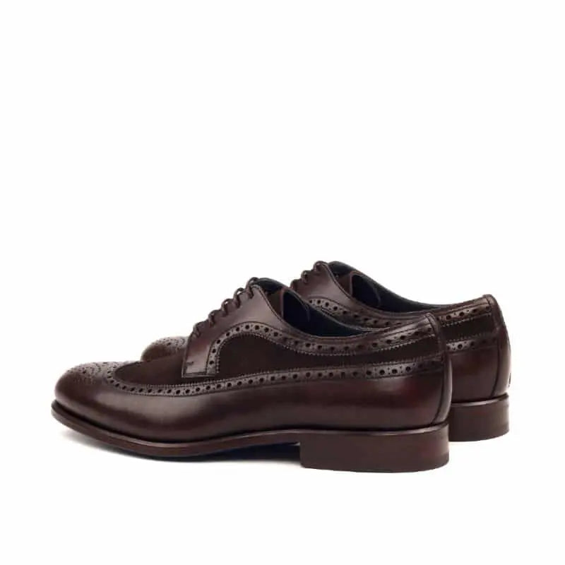 Vellano Brown Longwing Crust Suede Brogue