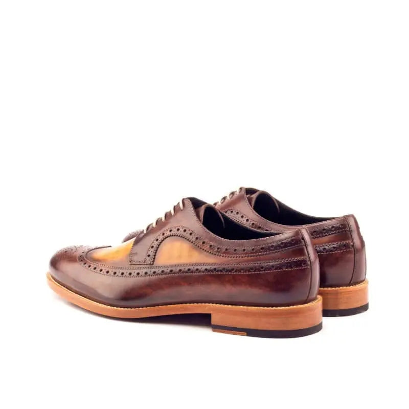 Vellano Brown Tan Wood Shade Brogue Shoe