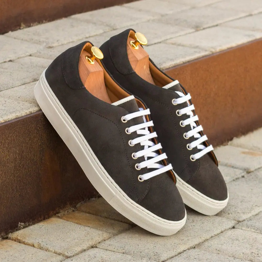 Vellano Oliver Grey Suede Low Top Sneakers