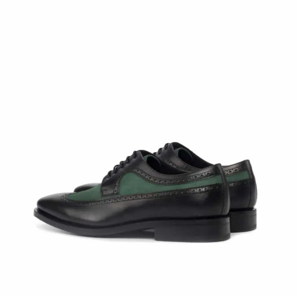 Vellano Hemsworth Long-Wing Brogue Shoe – Black & Green