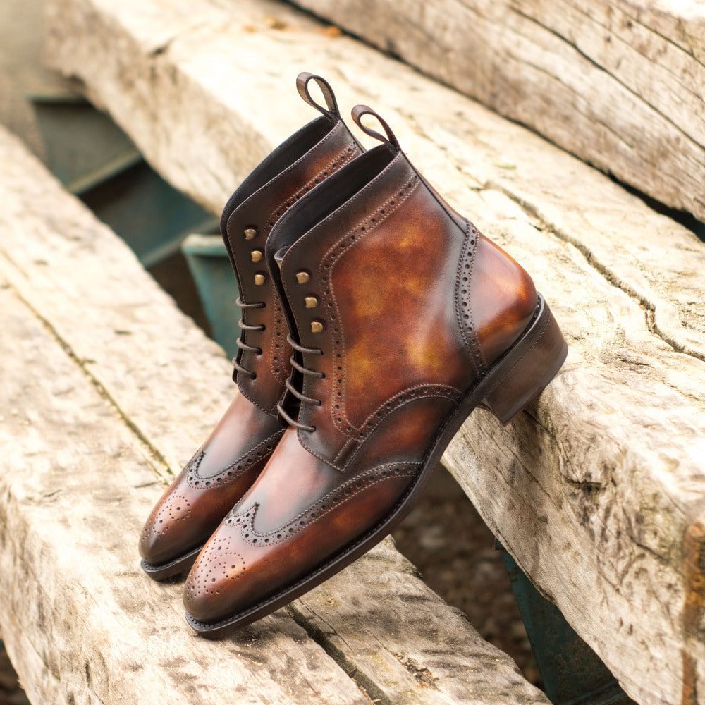 Vellano Hush Earth Brown Brogue Boot