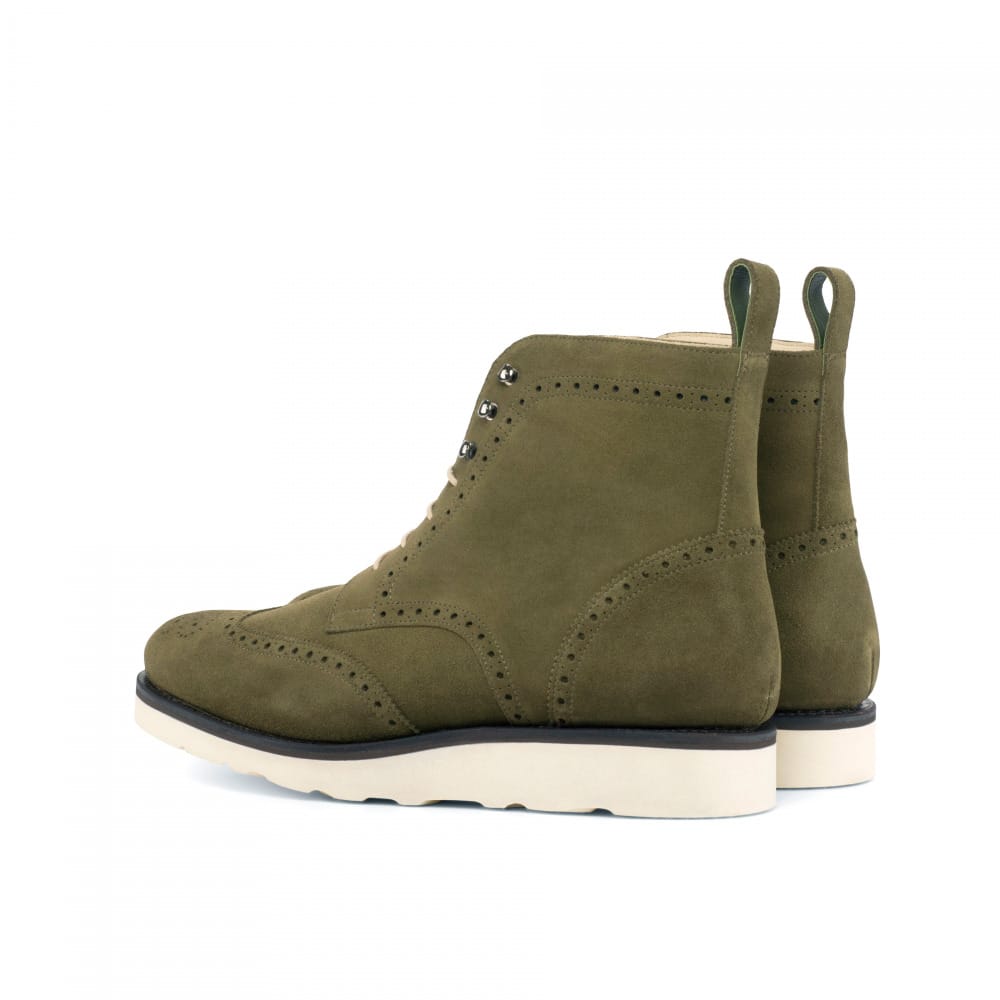 Vellano Olive Suede EVA Brogue Boot