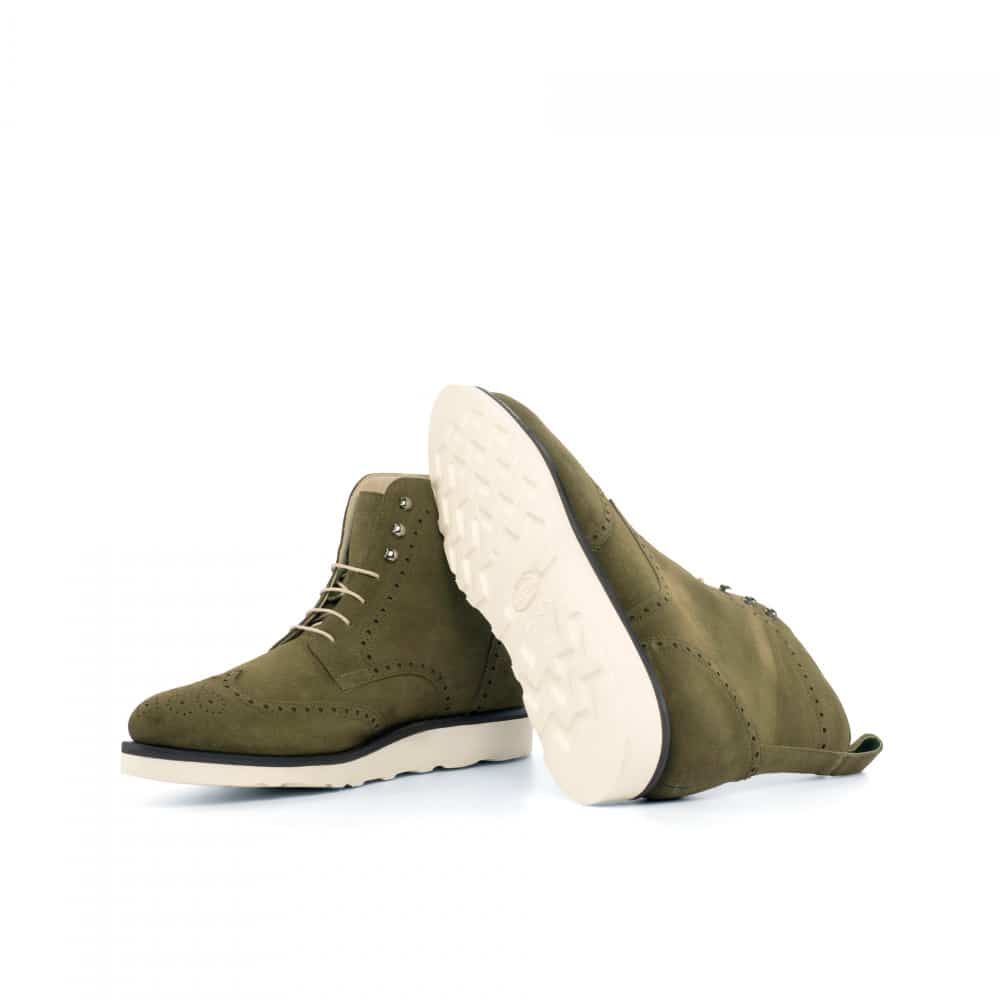 Vellano Olive Suede EVA Brogue Boot