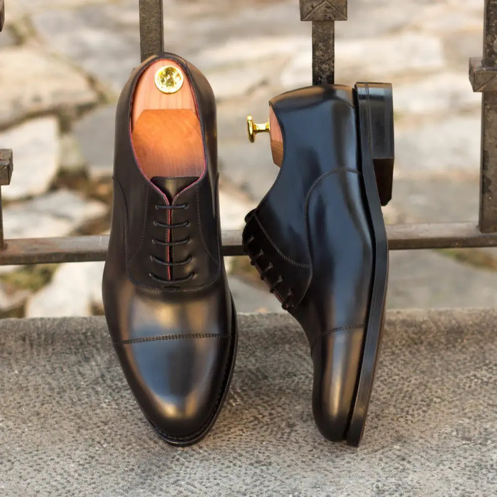 Vellano Black Belmont Leather Oxford Shoes