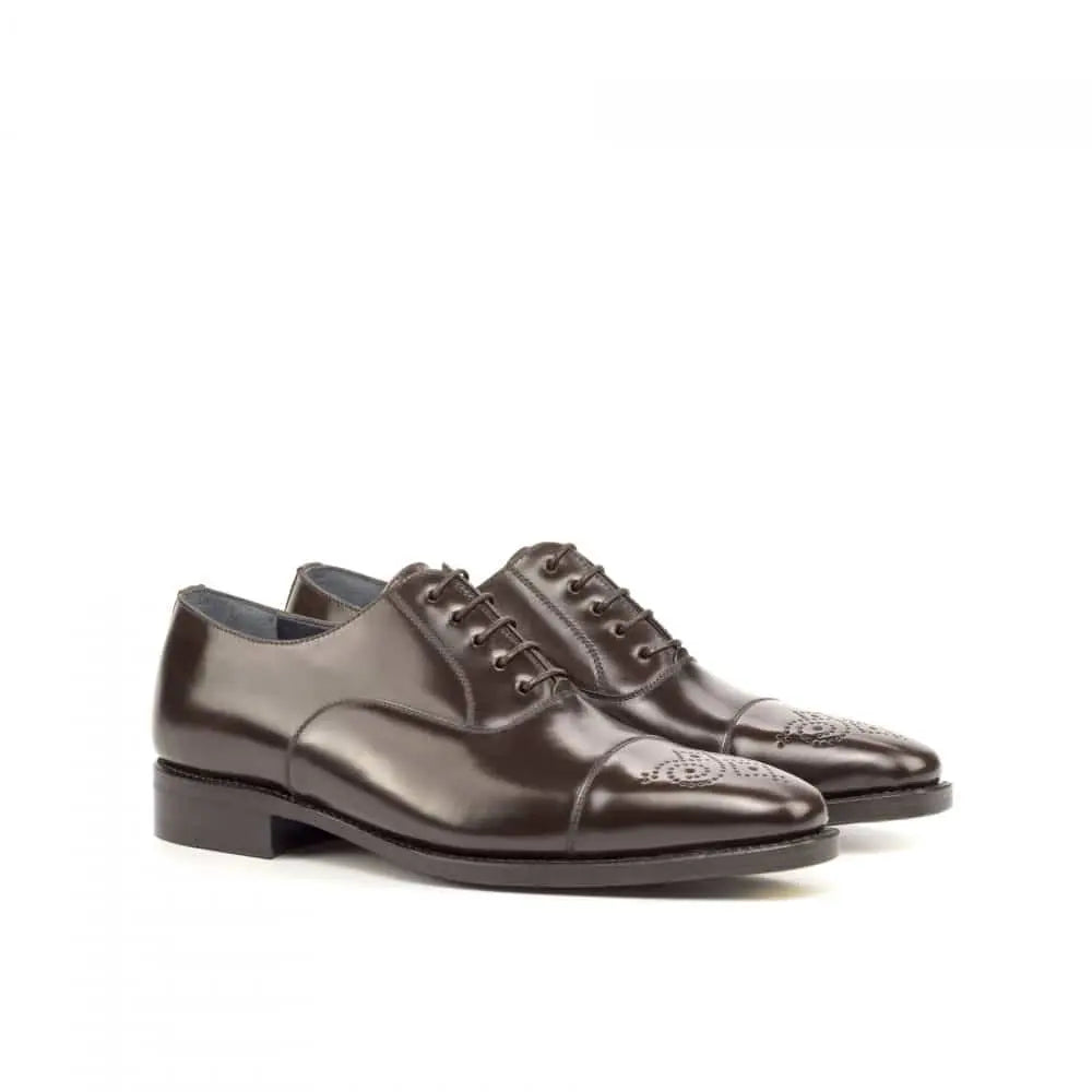 Vellano Brown Toe Design Oxford Shoes