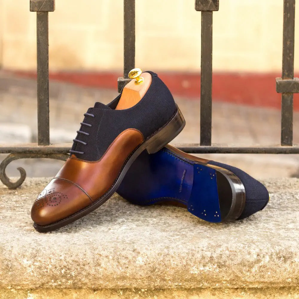 Vellano Navy Suede Belmont Oxford Shoes