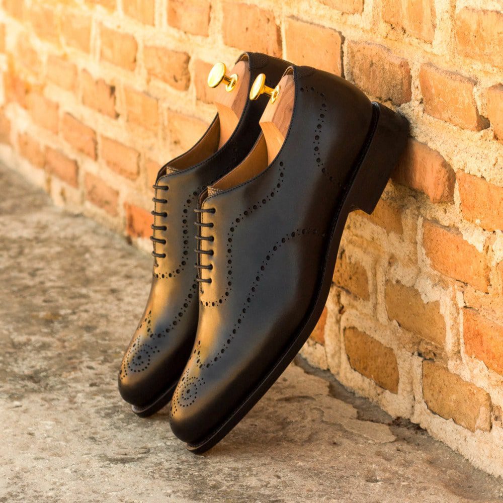Vellano Royal Black Brogue Wholecut Derby Shoe