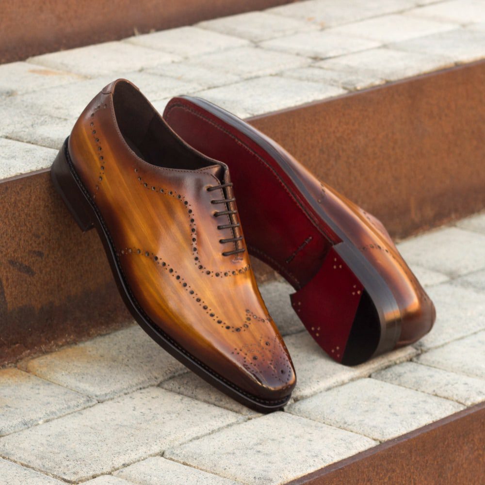 Vellano Cognac Tmorro Brogue Wholecut Shoe