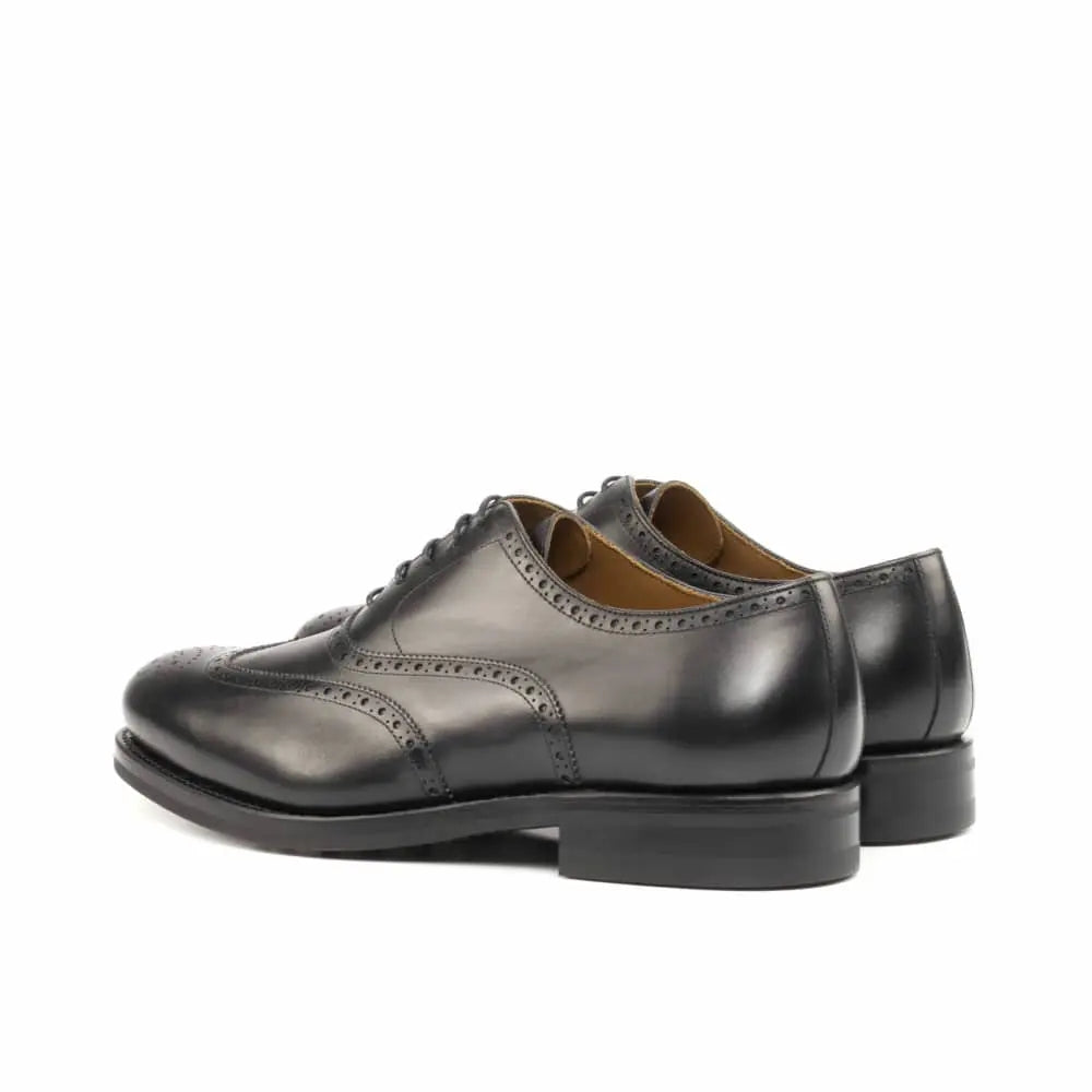 Vellano John Full Black Brogue Shoe
