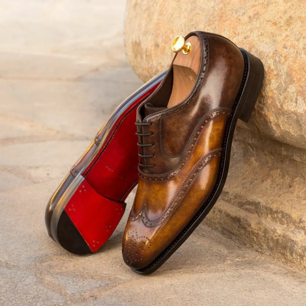 Vellano Cognac Earth Brown Brogue Dress Shoe