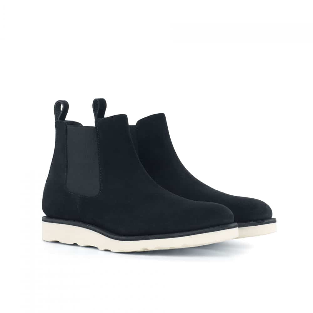 Vellano Black Suede Lightweight Chelsea Boot