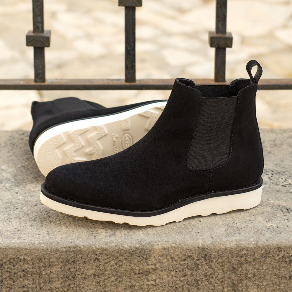 Vellano Black Suede Lightweight Chelsea Boot